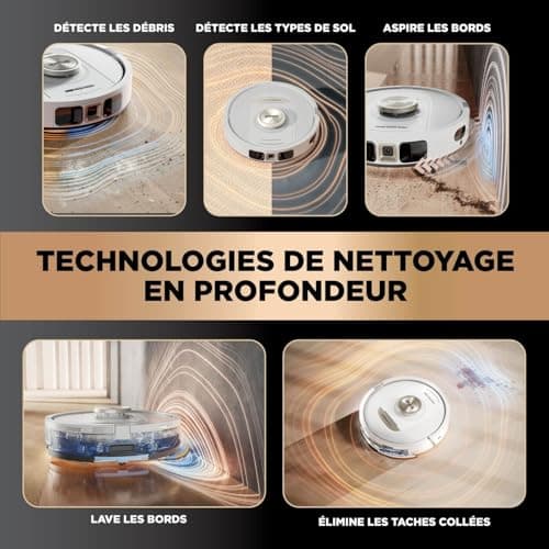 Shark PowerDetect Robot Washer Vacuum Cleaner - 60 Day Self-emptying Base Cleaner - 3D Navigation LiDAR - WiFi/App - 1 Anti-Odor Cartridge, 3 Standard Pads and 1 Anti-Microbial, 1 Brush - White - Image 3