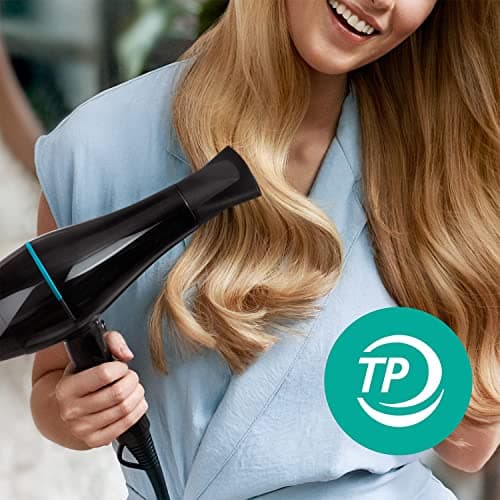 Philips Thermoprotect Professional Hair Dryer, AC Motor, Ion Care, 9 mm Nozzle and 6 Speed, ThermoProtect Temperature, 2100 W, Black and Turquoise (Model BHD272/00) - Image 7