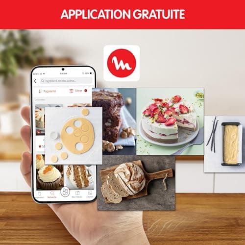Moulinex Pastry processor, 5.5 L stainless steel bowl, 8 basic recipe programs, Patented technology, Quiet, Robust, Free application with coaching, Coach QA900810 - Image 8