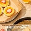 Air Fryer Baking Paper, 150 Pieces Food-Grade 22 x 14 cm Rectangular, Disposable Non-stick Oil-Free Parchment Paper, For Ninja Air Fryer Foodi Dual Zone Double Stack and Other Double Airfryer - Image 8