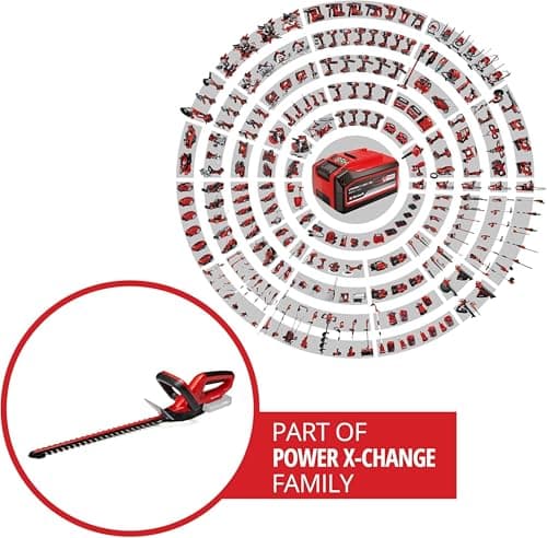 Einhell GE-CH 1846 Li Wireless Hedge Trimmer - Solo Power X-Change (18V, Cutting Length 46cm, Blade Length 52cm) Delivered without Battery or Charger - Image 4