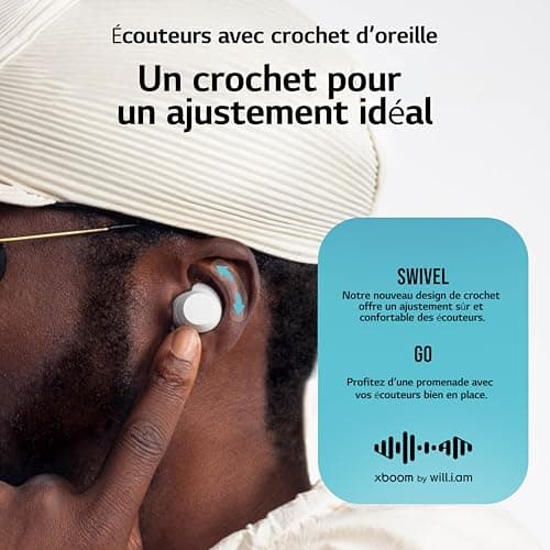 LG, xboom Budslite, Wireless Bluetooth Headphones, Bluetooth Headphones, Noise Reduction, Wireless Headphones, Bluetooth Sports Earphones, In-Ear Earphones, White - Image 9