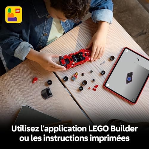 LEGO Speed Champions Voiture de Course Ferrari SF90 XX Stradale - Jouet Voiture - Maquette - Minifigurine Collector de Pilote - Cadeau d'anniversaire Garçon dès 9 Ans ou Fan de Sport Automobile 77254 - Image 8