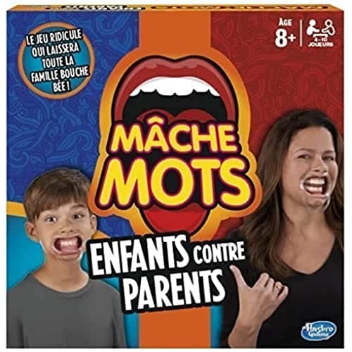 Hasbro Mâche-Mots Enfants Contre Parents, Jeu de Société Drôle et Rapide, Jeu d'Ambiance et de Soirée pour Toute la Famille, dès 8 Ans, Version Française - Image 3