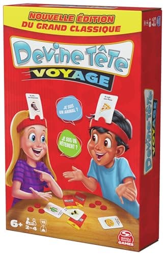 Devine Tête Voyage - Jeu de Société Famille - Bandeaux et Devinettes - Devinez L’Illustration De La Carte Qui Est sur Votre Tête - Jeu De Cartes - Version Française - Jouet Enfant 6 Ans et + - Image 9