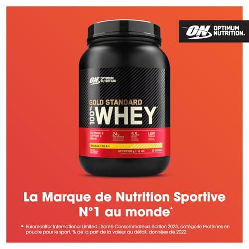 Optimum Nutrition Gold Standard 100% Whey, Protein Powder, Banana Cream Taste, 900 g, 30 Doses - Image 4