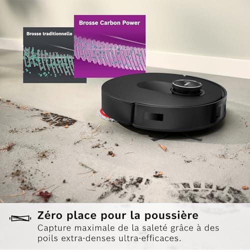 Bosch Spotless Max BCRDW3B, Robot Vacuum Cleaner with Smart Vision Navigation, Rotating Mop, 11000 Pa, Wet Dry Service Station, Home Connect Application, Black - Image 4