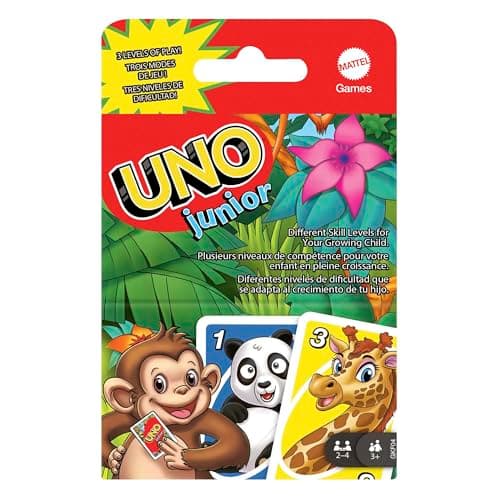 Mattel Games UNO Junior, Family Card Game for Children and Adults, Party Game for Family or Travel Games, 2-4 Players, Toy for 3 Years Old and Up Child, GKF04 - Image 2
