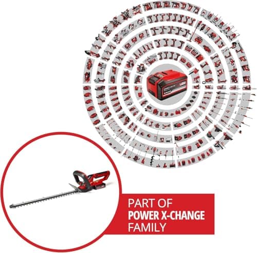 Einhell GE-CH 1855/1 Li Kit Cordless Hedge Trimmer - Power X-Change (18 V, Cutting Length 55 cm) Comes with 2.5 Ah Battery and Fast Charger - Image 4