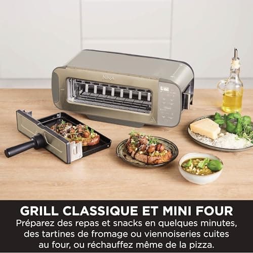 Ninja Foodi ST202EUSTGD 3-in-1 Toaster, Grill and Panini Press, 7 Cooking Functions, Includes Panini Press, Baking Tray and Crumb Tray, Stone/Gold, ST202EUSTGD - Image 7