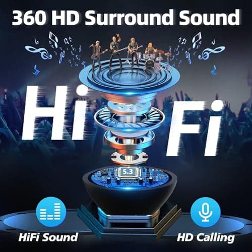Bluetooth In-Ear Wireless Earbuds, Bluetooth 5.3 Hi-Fi Stereo Sound, Touch Control, Built-in Mic, Noise Reduction, 24 Hours Playtime, for iOS Samsung Android Phone - Image 4
