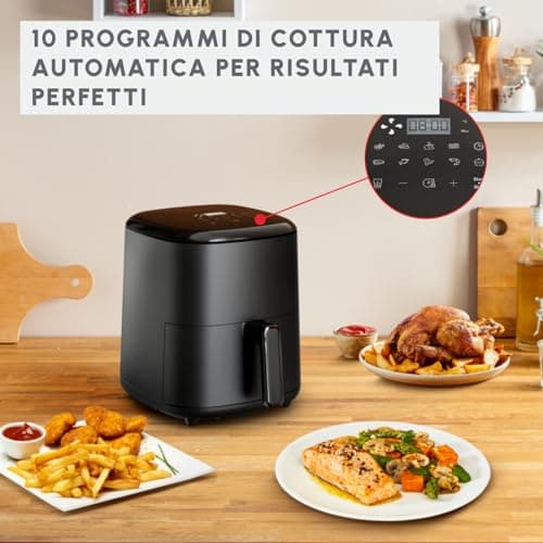 Moulinex Friteuse sans huile, Capacité XL 5L, Jusqu'à 6 personnes, 10 Programmes automatiques, Air Fryer, Ecran tactile digital, Gain de temps et d'énergie, Easy Fry Max, EZ245820 - Image 10