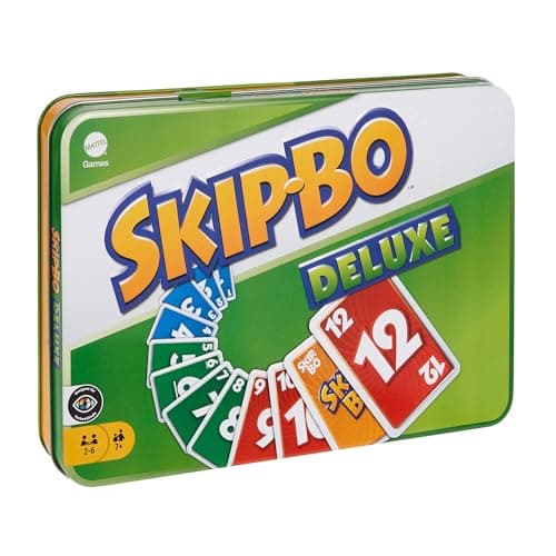 Mattel Games, Skip-Bo Deluxe with Special Metal Box - Card Game for the Whole Family, by the Creators of UNO, From 7 Years, L3671 - Image 7