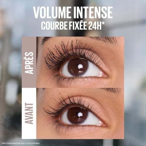 Maybelline New York Sensationnel Volume Mascara - Body - Double Helix Curved Brush - No Transfer, No Smudging - Very Black - 10ml - Image 3