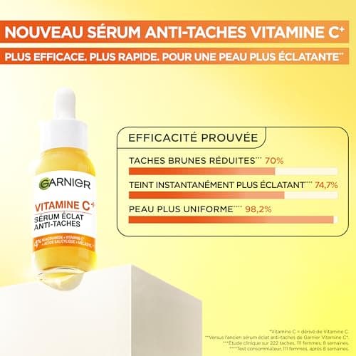 GARNIER - SkinActive - Routine Vitamine C - Crème Sorbet Hydratante Fresh & Bright (85 ml) + Sérum Jour Vitamine C (30 ml) - Réduit Les Taches Brunes, Unifie & Booste l’Éclat - Tous Types de Peaux - Image 5