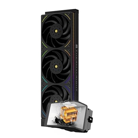 THERMALRIGHT Wonder Vision 360 UB ARGB Black AIO Liquid Display CPU Cooler for AM5/Intel LGA1851/1700 6.67 Inch 3D Curved Display with 2400x1080 Resolutions Panel Display - Image 1