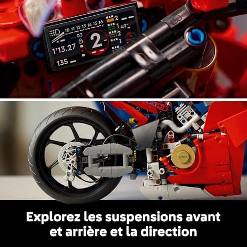 LEGO Technic La Moto Ducati Panigale V4 S - Moto à Construire pour Adulte, Homme et Femme - Blocs de Construction de véhicule - Idée de Cadeau pour Papa 42202 - Image 5
