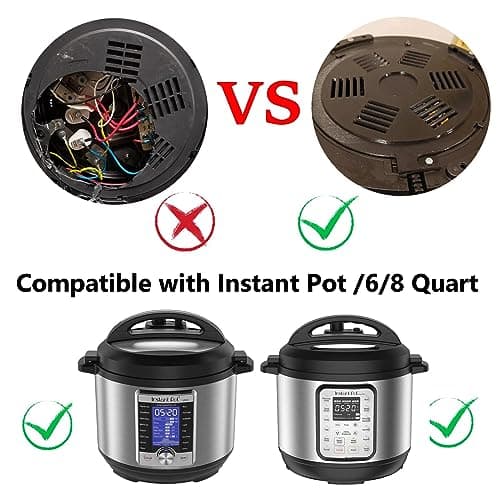 TEYOUYI Replacement Base Lid Compatible with Instant Pot 8 Liter Replacement Part for Instant Pot Accessories for Instant Pot Black - Image 4
