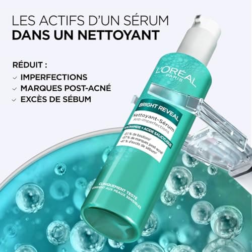 L'Oréal Paris - Anti-Blemish Cleansing Serum - Enriched with Niacinamide and Salicylic Acid - Cleanses Skin & Corrects Spots - For All Skin Types - Bright Reveal - 150ml - Image 6
