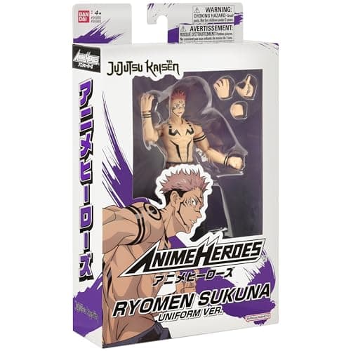 BANDAI - Anime Heroes - Jujutsu Kaisen - Ryomen Sukuna Uniform Version - Figure 17 cm - Officially Licensed Jujutsu Kaisen - Sukuna Action Figure - Children's Toy 4+ - 36988 - Image 7