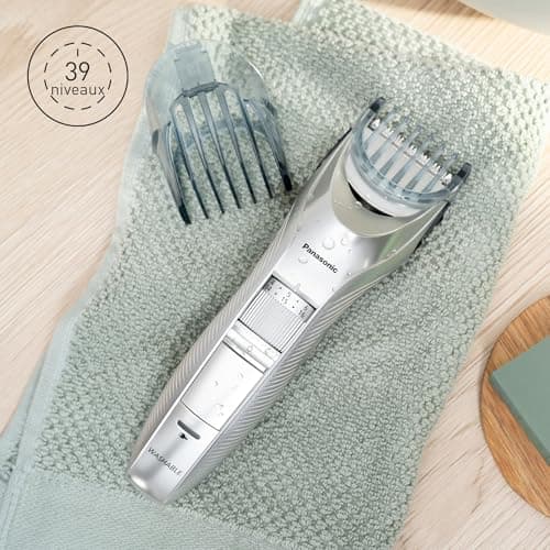 Panasonic - Personalcare ER-GC71-S503 | Tondeuse cheveux, 40 hauteurs de coupe, 2 accessoires, 40 min d'utilisation sans fil, Pleine charge en 8 heures, Lavable, Gris - Image 7