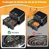Air Fryer Anti-Splash Grille for Philips Dual Basket 9L, Air Fryer Accessory for Philips Series 3000 NA350/Series 5000 NA550, Anti-Spatter Airfryer Grid Effective Protection Heated Spiral - Image 4