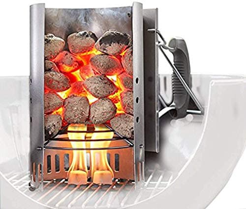 Weber Charcoal Briquettes – 8 kg Bag – Charcoal for Weber & 12 Inch Three-Sided Grill Brush - Image 5