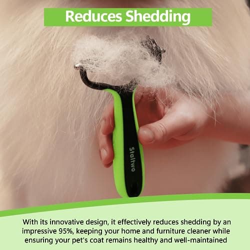 Pet Grooming Supplies - Dog Cat Brush, Undercoat Deshedding Rake, Furminator Dog Grooming Brush, Green Dog Comb, Dog Brush - Image 8
