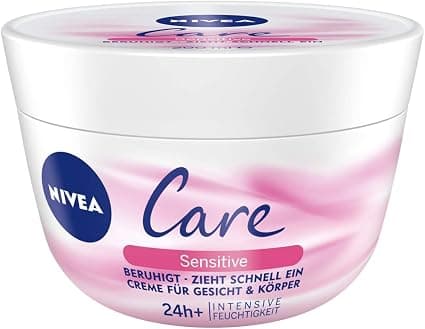 NIVEA Care Sensitive Body and Face Cream 200 ml Jar - Image 1