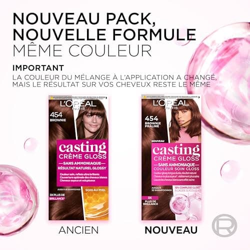 L'ORÉAL PARIS - Semi-Permanent Hair Colour Tone on Tone - Gloss Care Colour - Ammonia Free - Casting Cream Gloss - Shade: Ebony Black (200) - Image 5