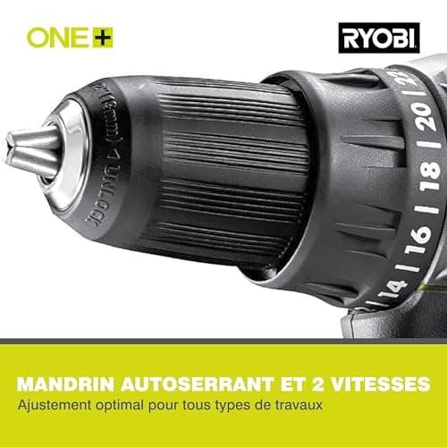Perceuse-visseuse RYOBI - R18DD3-220S - 18V One+ - 2 batteries 2.0Ah - chargeur rapide - Image 9