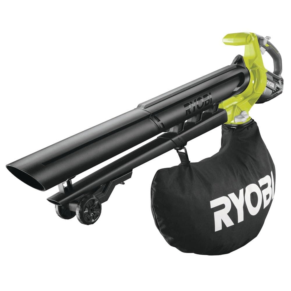RYOBI - Souffleur Électrique sans Fil Aspiro-Broyeur à Batterie 18V One+ Brushless - Utilisations Nettoyage Feuilles Mortes, Allées, Terrasses, Pelouse et Petits Jardins - 1 Sac Étanche 35L - OBV18 - Image 3