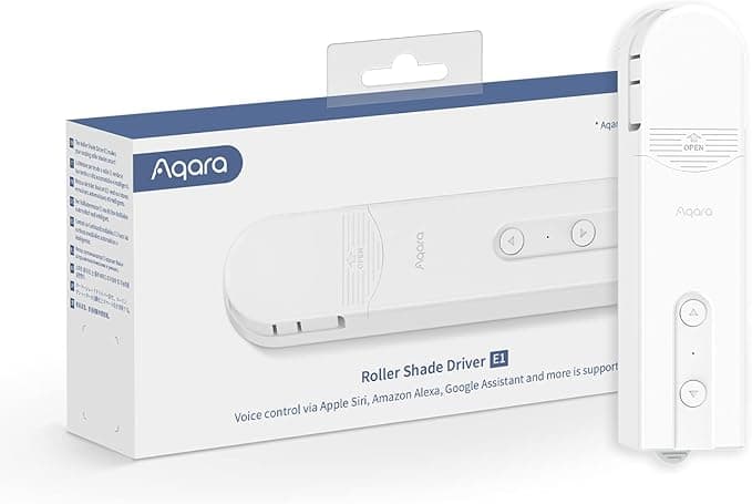 Google Aqara E1 Roller Shutter Motor, Requires Zigbee Aqara Hub, Programming and Voice Control, Rechargeable, Long Life Battery, Compatible with HomeKit, Alexa, Google Assistant and IFTTT