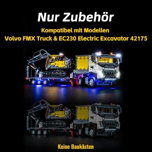 LED Lighting Kit Decorative Lighting Compatible with Lego Volvo FMX 42175 Technic Truck and EC230 Electric Excavator (Not Included) - Image 3