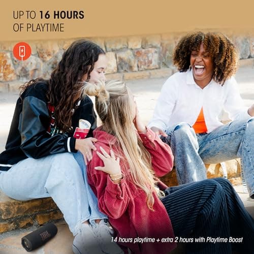 JBL Flip 7, Portable Wireless Bluetooth Speaker, 16 Hours of Battery Life, IP68 Waterproof, Dustproof and Shockproof, JBL Pro Sound with AI Boost, Auracast Multi-Speaker Connection, White - Image 4
