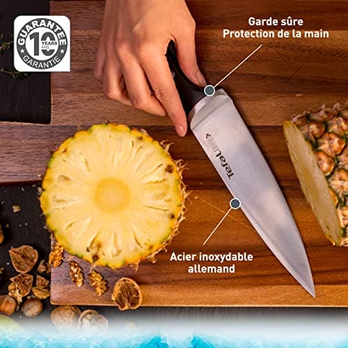 Tefal Ice Force K2324S74 Kitchen Knife Set, German Stainless Steel Blade, 10 Year Guarantee, High Performance Cutting and Sharpening - Image 8