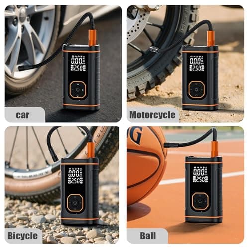 Gonfleur De Pneu Portable Compresseur D Air,Rechargeable Affichage Numerique Outil Automobile,Gonfleur De Pneu Pour Voiture Et Véhicule Automobile - pour Automobiles, Motocyclettes, Bicyclettes, Ballo - Image 5