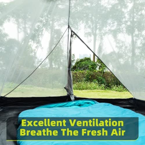 Forceatt Camping Tent, 1/2 Person Tent, Ultralight 1 Seater Tent, Quick Assembly, Water Resistant, Small Package, Double Layer Camping Tent, for Camping, Motorcycle Travel, Trekking - Image 6