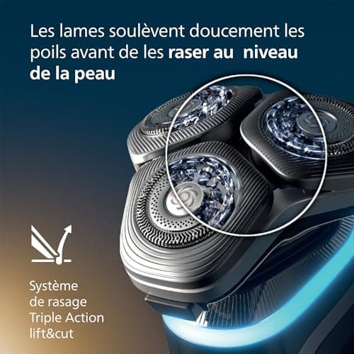 Philips i9000 Prestige Electric Shaver, Wet and Dry Electric Shaver, Skin IQ Technology, Triple Lift & Cut System, SteelPrecision 360° Rotating Blades, Quick Clean Pod, Model XP9202/30 - Image 6