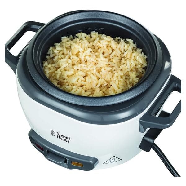 Russell Hobbs Rice Cooker [Mini] Slow Cooker (0.4L, 2 Servings, Also Ideal for Vegetables/Fish etc., Rice Spoon & Measuring Cup Incl., Warmer, Removable Washable Non-Stick Bowl) 27020-56 - Image 7