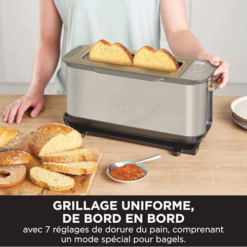 Ninja Foodi ST202EUSTGD 3-in-1 Toaster, Grill and Panini Press, 7 Cooking Functions, Includes Panini Press, Baking Tray and Crumb Tray, Stone/Gold, ST202EUSTGD - Image 5
