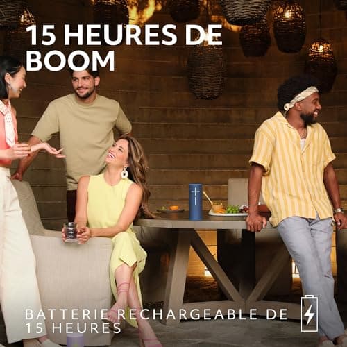 Ultimate Ears BOOM 4, enceinte Bluetooth portable et étanche avec son cristallin immersif et puissant à 360 degrés, flottante avec 15 heures d'autonomie et une portée de 45m - Noir - Image 4