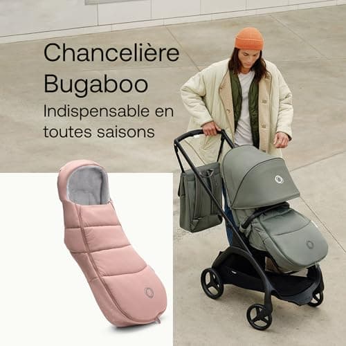Bugaboo Footmuff - Essential Accessory for Pushchairs, Water and Weather Resistant, Comfortable Toes, Warm and Breathable in Evening Pink - Image 3