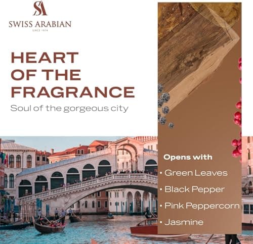 Swiss Arabian Passion of Venice Unisex Perfume Extract 100 ml – A Luxurious Fusion of Green Notes, Jasmine and Warm Amber Musk – A Captivating and Timeless Fragrance - Image 6