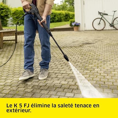 Kärcher High Pressure Washer K 5 FJ, Max Pressure 145 bar, Flow rate 500 l/h, Surface 40 m²/h, Water Filter, Weight 6.3 kg, High Pressure Gun & Hose, Rotabuse, Vario Power Lance, Foam Nozzle - Image 3