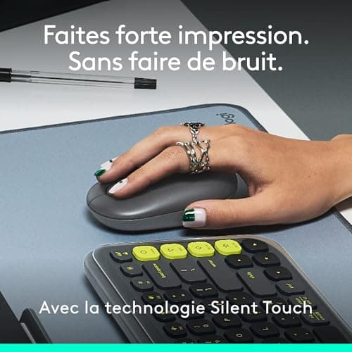Logitech Pop Mouse, Compact and Portable Wireless Bluetooth Mouse with Programmable Buttons and Discrete Clicks, Easy-Switch Between 3 Devices, Laptop, Tablet, PC – Graphite - Image 7