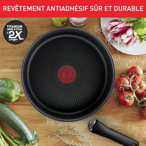 Tefal Ingenio L897SJ04 20-Piece Cookware Set, Frying Pans, Pans, Wok, Saute Pan, Lids, Removable Handles, Induction, Stainless Steel, Dishwasher Safe, 5-Year Warranty - Image 6