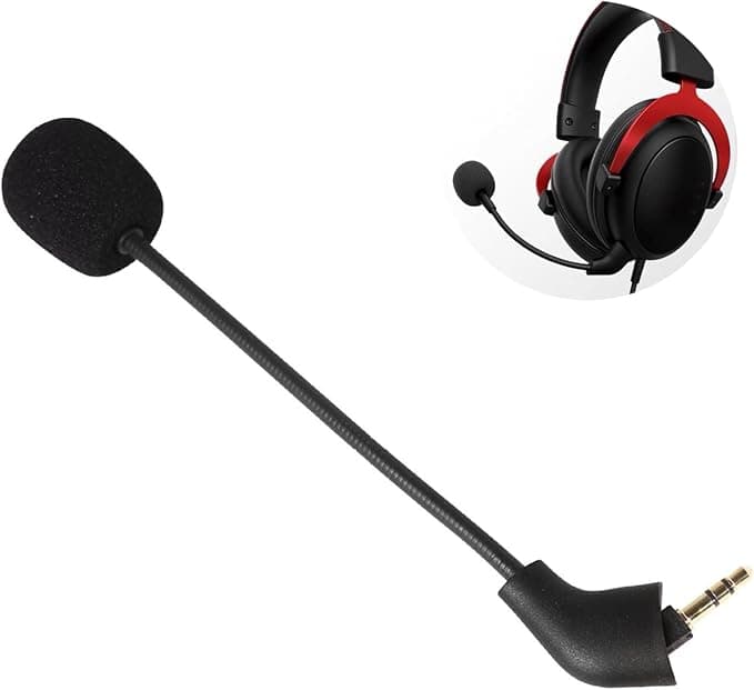 Replacement Microphone 3.5mm Jack Compatible with Kingston Hyperx Cloud Alpha Cloud/Hyper X Cloud 2/Cloud Core/Cloud Pro/Cloud X Noise Cancelling Microphone for Video Gaming, Black - Image 1