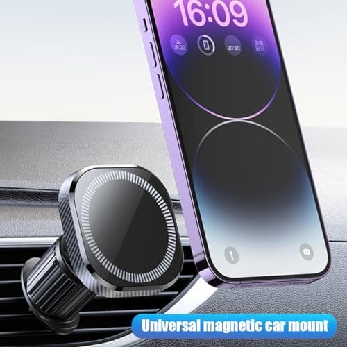 Magnetic Car Phone Holder, Magnetic Car Phone Holder, Mobile Phone Holder Dashboard, 360° Rotation Magnetic Car Phone Holder (Curved Arm Model) - Image 7