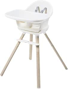 Maxi-Cosi Moa 4-in-1 Scalable High Chair, 6 Months to 5 Years, 0-22 kg, Adjustable Baby High Chair, Converts to Booster Seat, Low Stool and Desk with Seat, Beyond White
